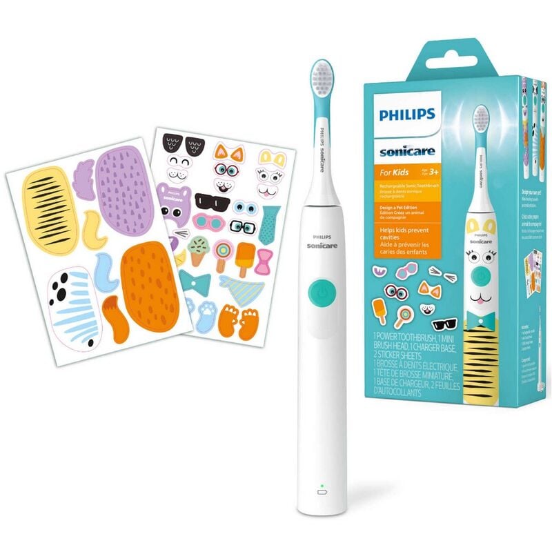 Diese elektrische Zahnbürste Sonicare Philips HX3601/01 beugt Karies bei Kindern vor. Helfen Sie Kindern