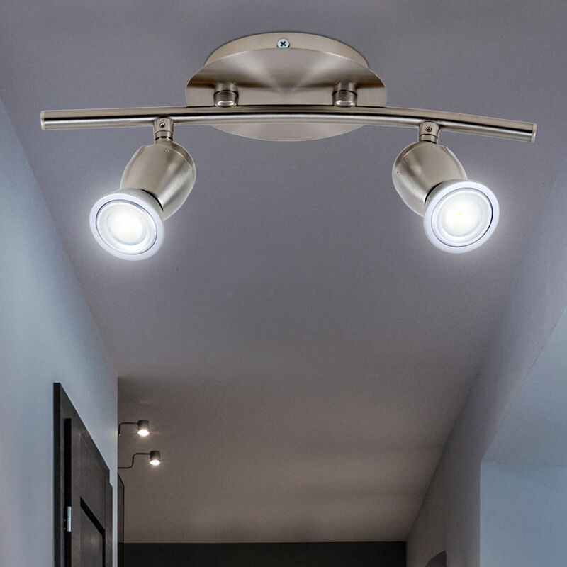 Beschreibung Moderne Deckenleuchte mit beweglichen Spots. Diese Leuchte ist ein technisches und funktionelles Highlight. Neben der integrierten LED Technologie