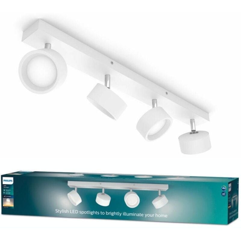 Philips LED Deckenspot Bracia in Weiß 4x 5,5W 2200lm