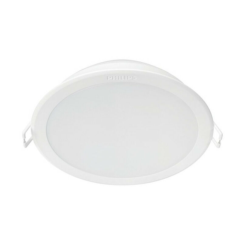 Das LED-Downlight 12.5W Slim Meson Ausschnitt Ø 125 mm eignet sich für niedrige Decken mit einem kompakten Design