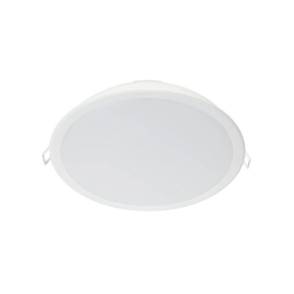 Das LED-Downlight 24W Slim Meson Ausschnitt Ø 200 mm eignet sich für niedrige Decken mit einem kompakten Design