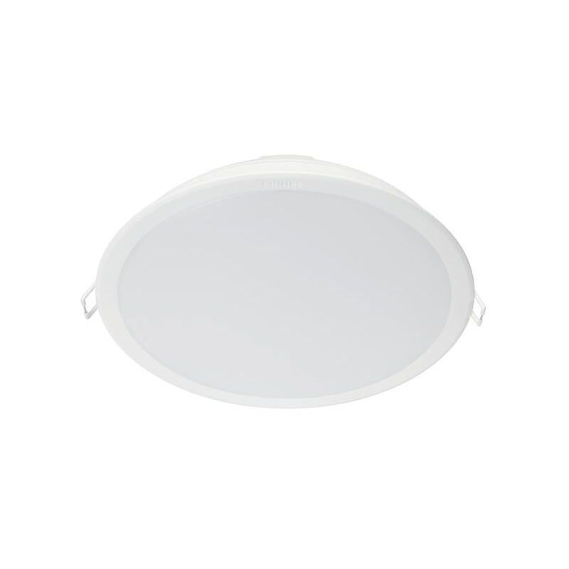 Das LED-Downlight 24W Slim Meson Ausschnitt Ø 200 mm eignet sich für niedrige Decken mit einem kompakten Design