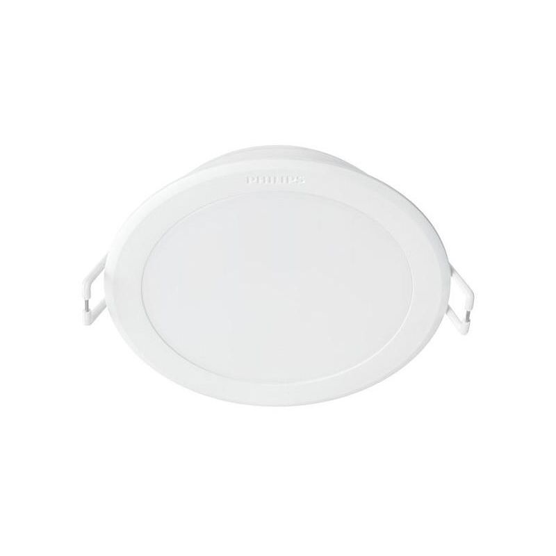 Das LED-Downlight 6W Slim Meson Ausschnitt Ø 80 mm eignet sich für niedrige Decken mit einem kompakten Design