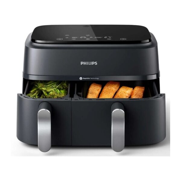 Ölfreie Fritteuse 9 l 2750 W schwarz NA351.00 Airfryer 3000-Serie von PhilipsRapid Air-Technologie: Verabschieden Sie sich von verbrannten oder fast rohen Gerichten. Unser patentiertes Design optimiert die Wärmezirkulation nicht nur rundherum Zutaten