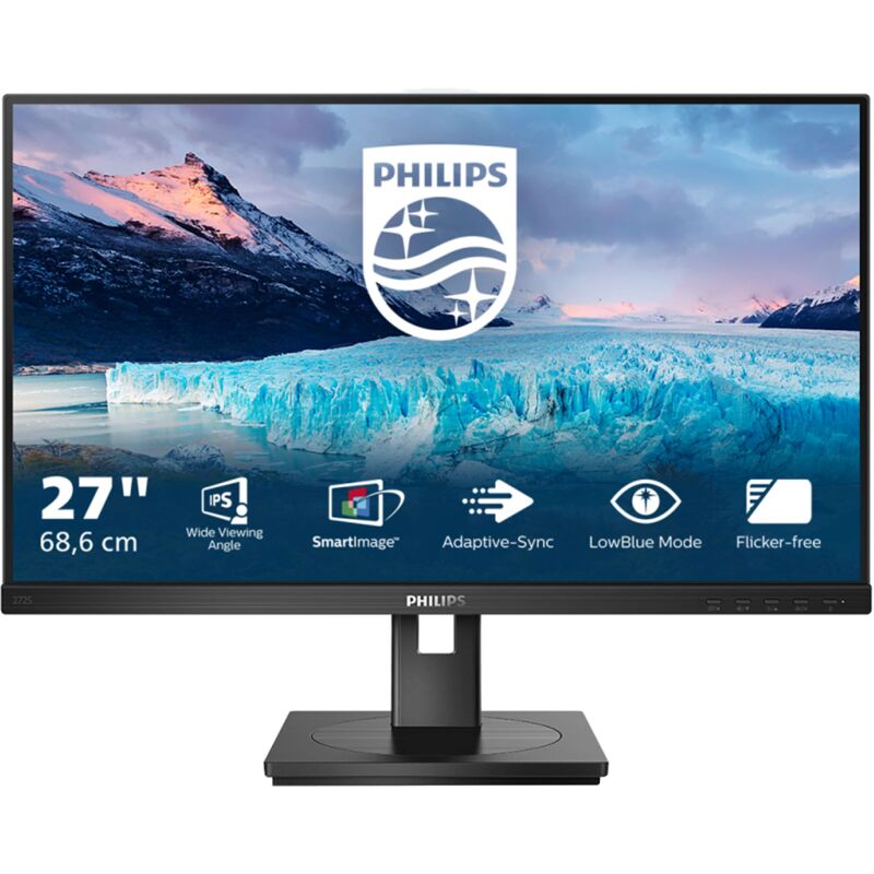 Zuverlässig und unentbehrlich Der Philips S-Line Monitor bietet wichtige Funktionen für die tägliche Produktivität und komfortables Arbeiten. Rahmenlos mit gestochen scharfem FHD für eine hervorragende Sicht. Der SuperSpeed USB Hub bietet Komfort sowie eine schnelle Datenübertragung. Technische Daten: - Bildschirmdiagonale: 68