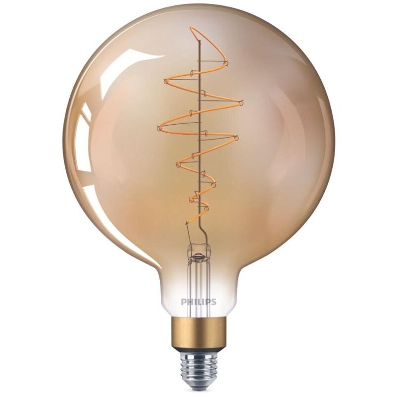 Philips – Vintage led Filament Lampe ersetzt 40W E27 Globe – G200 6,5W 470lm 1800K dimmbar Einerpack