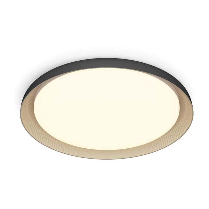 Philips LED Deckenleuchte Pebblo in Schwarz und Beige 10W 1850lm