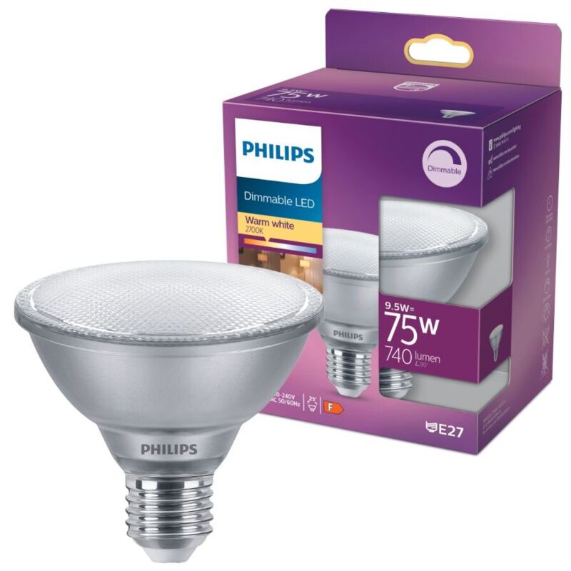 Philips – led Lampe ersetzt 75W, E27 Reflektor PAR30S, warmweiß, 740 Lumen, dimmbar, 1er Pack