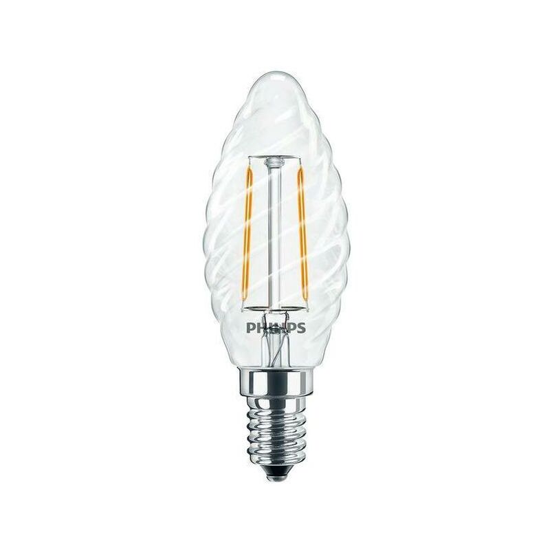 Philips – LED-Kerzenlampe fm E14 st 2W e 2700K ac ewws 250lm kl Filamentlampe ST35 COREPROLEDCANDLEND2-25WST35E148 – weiß