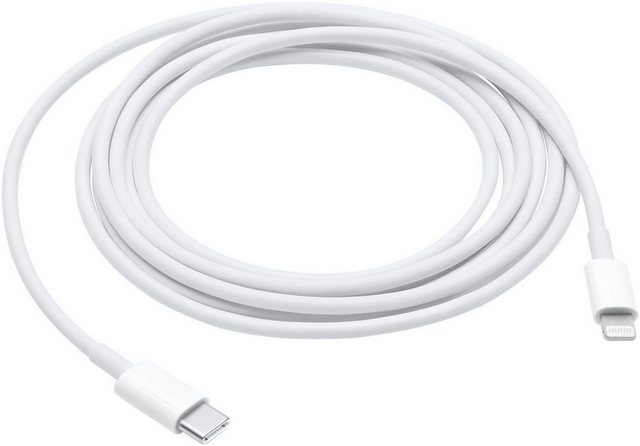 Verbinde dein Gerät mit Lightning Anschluss zum Synchronisieren und Aufladen mit deinem USB‑C oder Thunderbolt 3 (USB‑C) fähigen Gerät oder zum Laden mit deinem USB‑C fähigen iPad. Du kannst dieses Kabel auch mit deinem Apple 18W