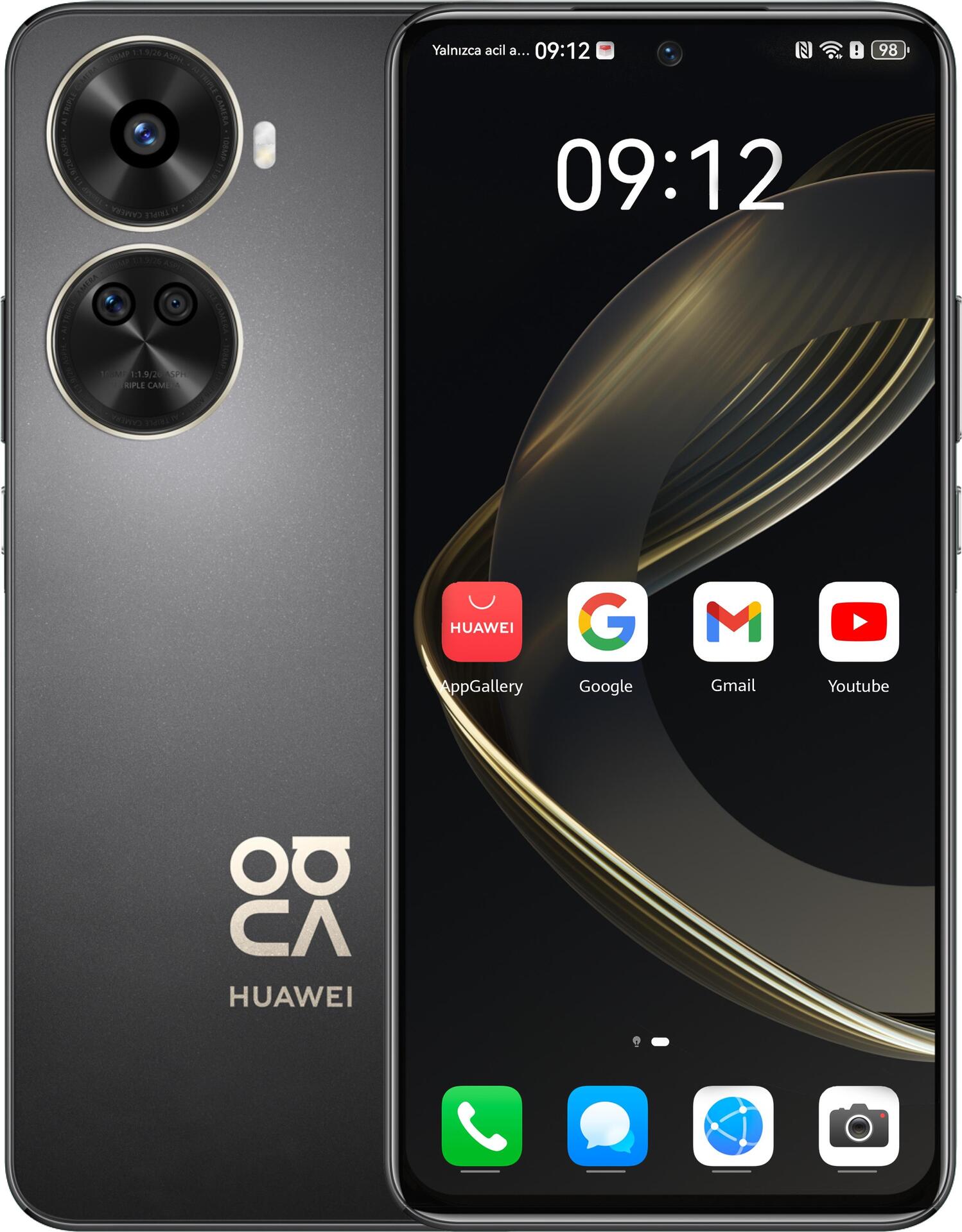 Huawei nova 12 SE 16,9 cm (6.67) Dual-SIM Android 14 4G USB Typ-C 8 GB 256 GB 4500 mAh Schwarz (51097UDV)