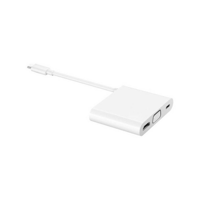 Huawei Huawei Matedock 2 AD11, HDMI/ VGA/ USB-C Adapter, weiß Smartphone-Ladegerät (HDMI Kabel, 1-tlg)