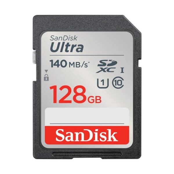 SanDiskSpeicherkarteSDXC Ultra 128GB (00215416)Speicherkarten-Typ: SDXC-CardSpeicherkapazität: 128 GBGeschwindigkeit: Video Speed Class V10