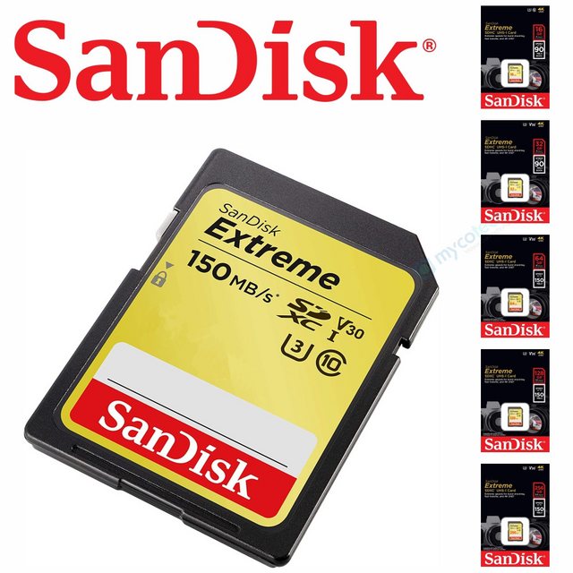 Sandisk Extreme 4K SD Karte Memory Card 32GB 64GB 128GB 256GB 512GB Speicherkarte (64 GB)