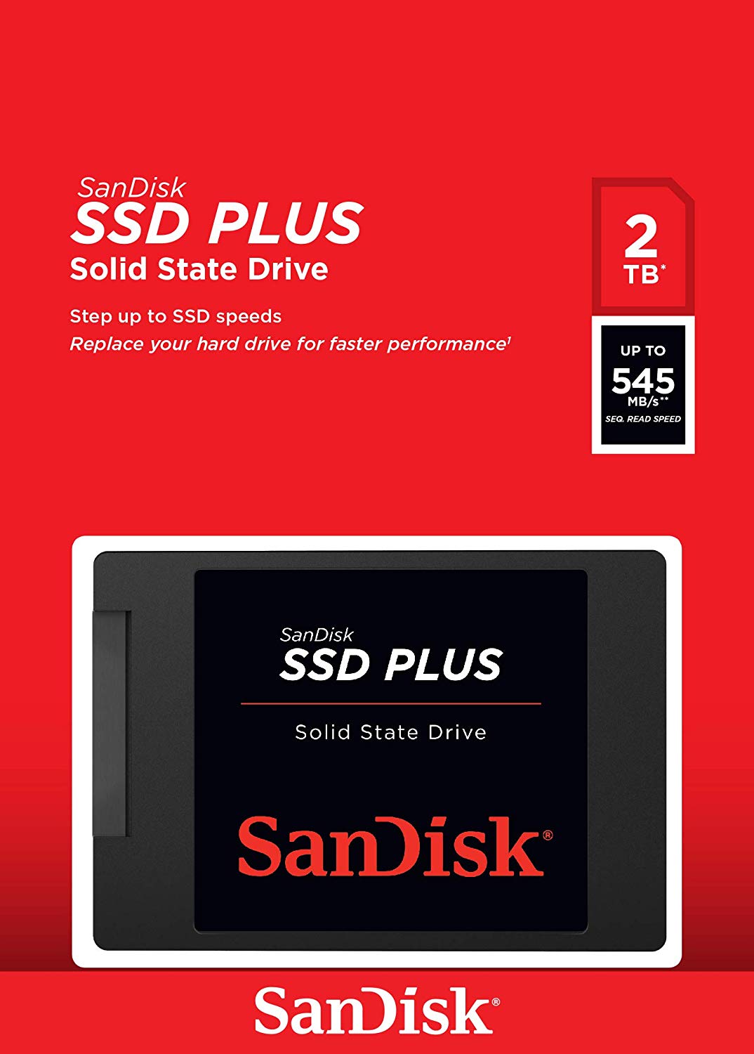 SanDisk SSD PLUS – SSD – 2 TB – intern – 2.5 (6.4 cm) – SATA 6Gb/s