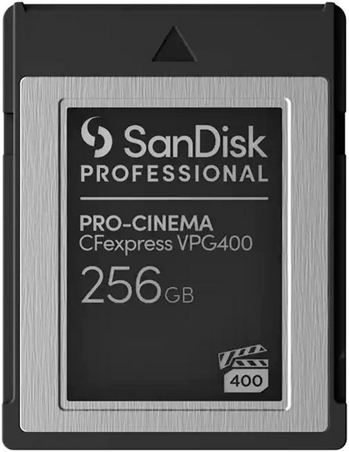 Sandisk PRO-CINEMA CFexpress® VPG400 Typ B 256GB Speicherkarte (256 GB, 1400 MB/s Lesegeschwindigkeit)