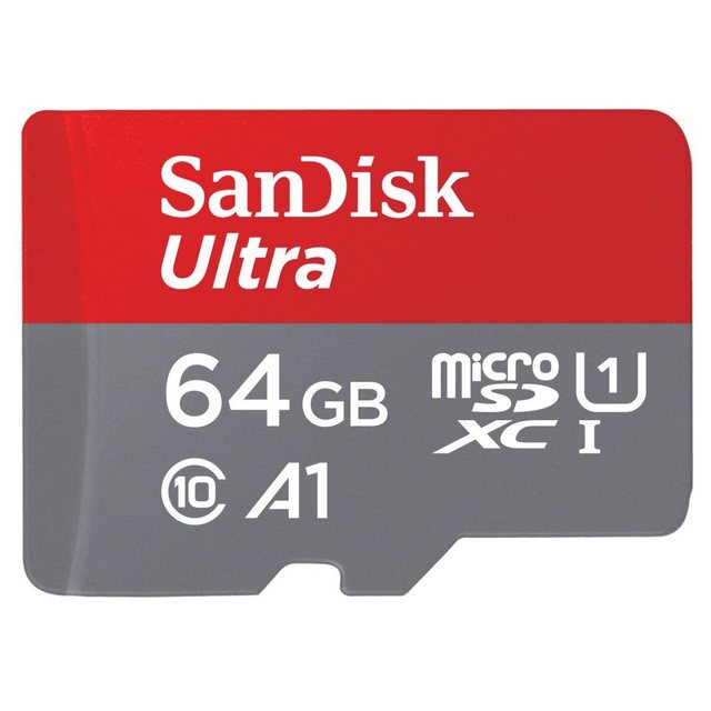 Sandisk Ultra microSDXC – Speicherkarte & Adapter – 64 GB Speicherkarte (64 GB)