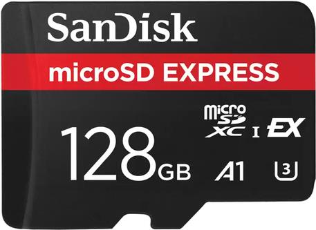 SanDisk Express – Flash-Speicherkarte – 128 GB – microSDXC UHS-I (SDSQXFN-128G-GN4NN)