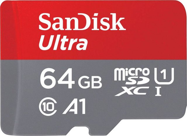 Sandisk Ultra microSDXC Speicherkarte (64 GB, Class 10, Adapter)