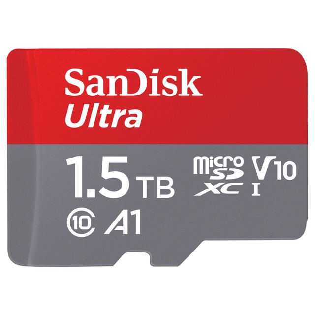 Sandisk microSDXC Ultra 1,5TB, Adapter „Mobile“ Speicherkarte (1500 GB, UHS-I Class 10, 150 MB/s Lesegeschwindigkeit)