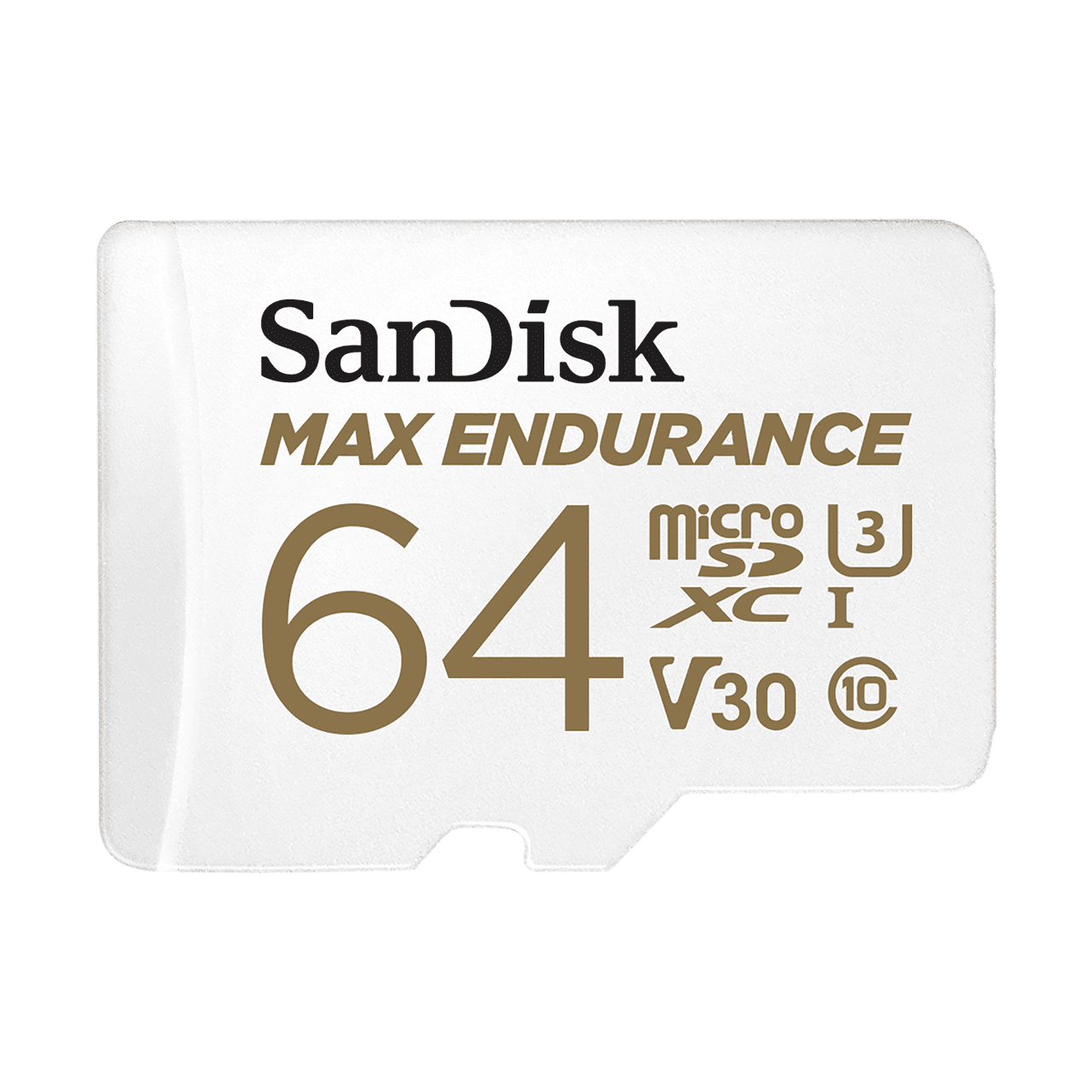 SanDisk Max Endurance – Flash-Speicherkarte (microSDXC-an-SD-Adapter inbegriffen) – 64GB – Video Class V30 / UHS-I U3 / Class10 – microSDXC UHS-I (SDSQQVR-064G-GN6IA)