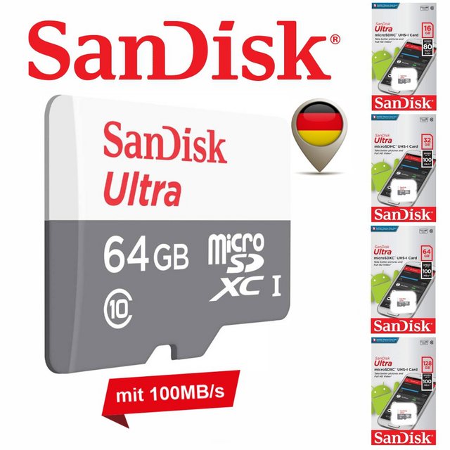 Sandisk Ultra microSD Karte UHS-I Speicherkarte (32 GB)