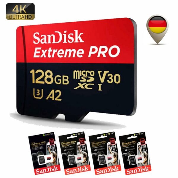 Produktbeschreibung Die SanDisk Extreme Pro MicroSD-Karten bieten Spitzenleistung für anspruchsvolle Fotografie und Videografie. Mit extrem schnellen Übertragungsgeschwindigkeiten und A1- bzw. A2-Bewertungen für eine schnellere App-Leistung sind diese Karten ideal für Profis und Enthusiasten