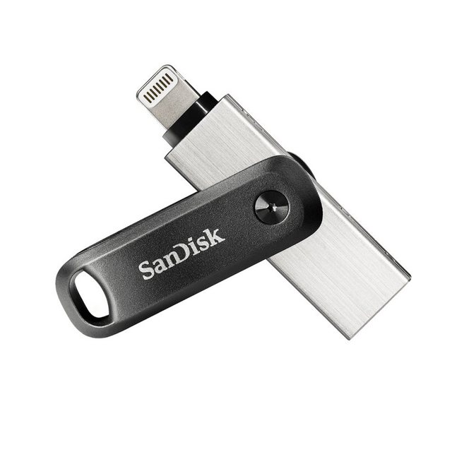 SanDiskUSB-StickiXpand Flash Drive Go 64GB (186489)Schnittstelle: Lightning / USB 3.0 AnschlussSpeicherkapazität: 64 GBFarbe: Schwarz / SilberBetriebssysteme: Windows 10