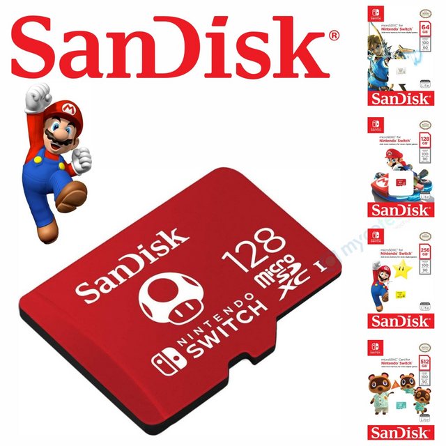 Produktbeschreibung Die SanDisk Nintendo Switch MicroSD-Karten sind die perfekte Speichererweiterung für jede Nintendo Switch-Konsole. Diese offiziell lizenzierten MicroSD-Karten bieten nicht nur zusätzlichen Speicherplatz für Spiele