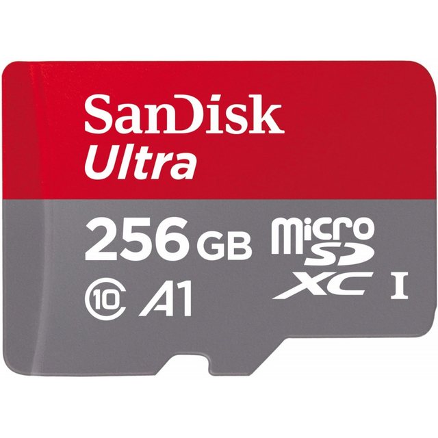 Sandisk microSDXC Ultra A1 – Speicherkarte & Adapter – 256 GB Speicherkarte (256 GB)