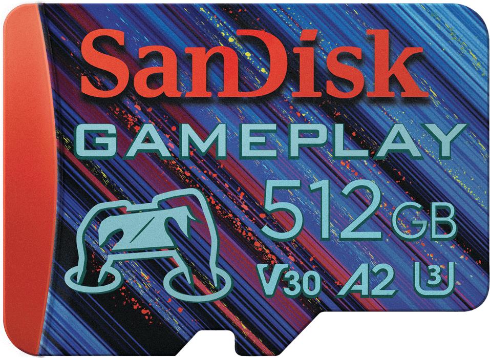 SanDisk GamePlay – Flash-Speicherkarte – 256 GB – A2 – microSDXC UHS-I (SDSQXAV-256G-GN6XN)