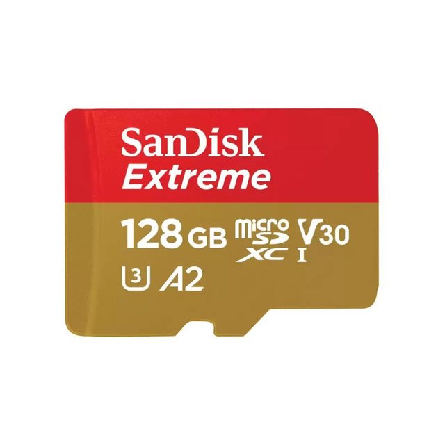 Sandisk microSDXC Extreme 128GB (R190MB/s) + Adapter, + 1 Jahr RescuePRO Speicherkarte