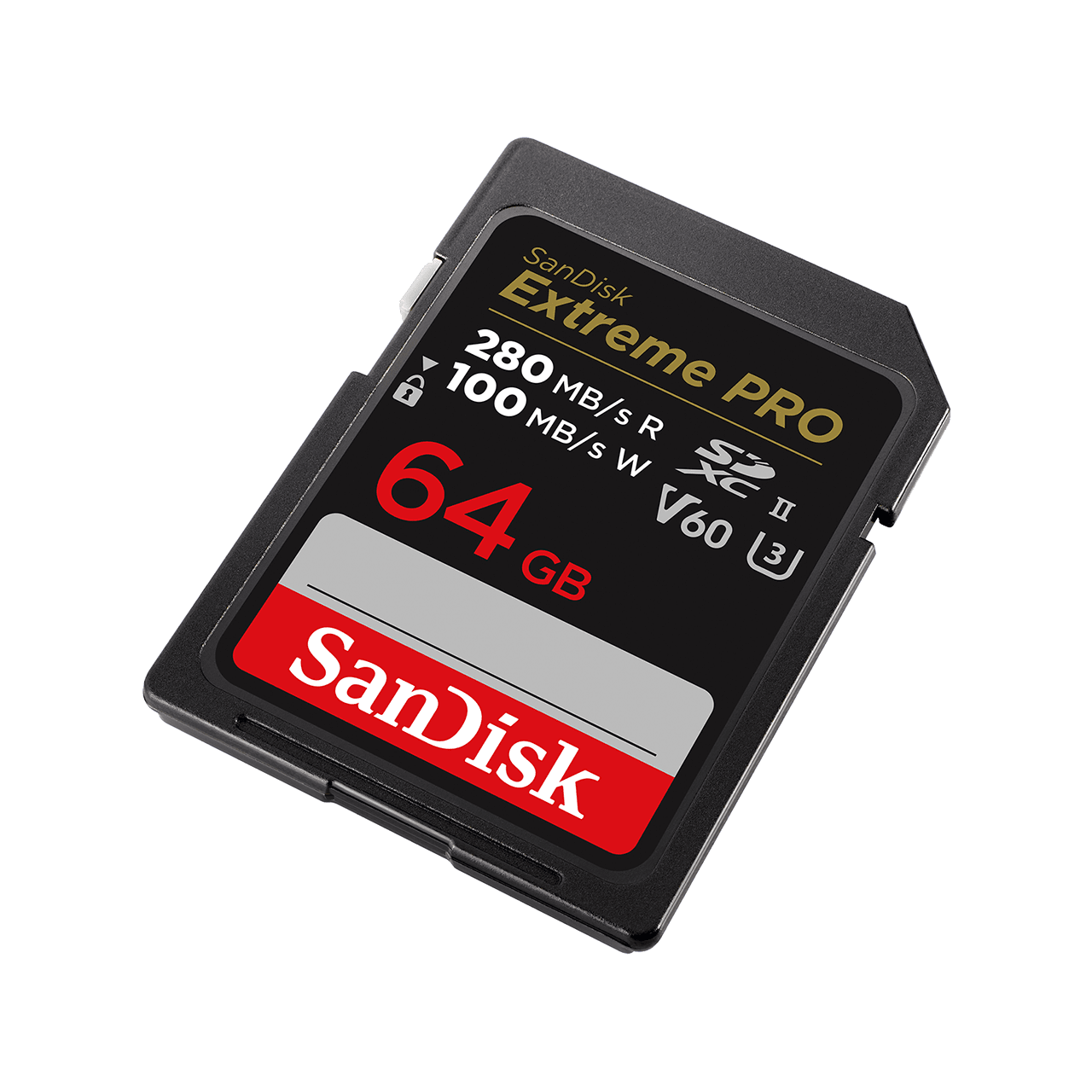 SanDisk Extreme Pro – Flash-Speicherkarte – 64GB – Video Class V60 / UHS-II U3 / Class10 – microSDXC UHS-II (SDSDXEP-064G-GN4IN)