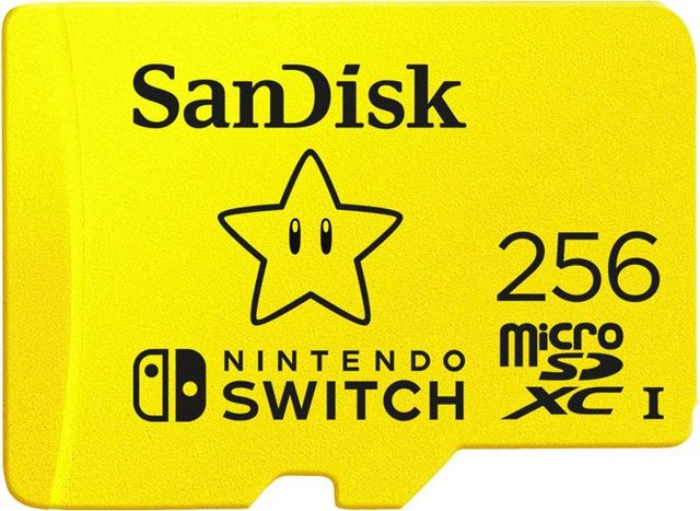 Sandisk microSDXC für Nintendo Switch 256GB Speicherkarte (256 GB, 100 MB/s Lesegeschwindigkeit, A1/ V30/ U3/ C10/ R100/ W90)