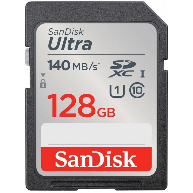 Sandisk SDXC Ultra 128 GB – Speicherkarte – schwarz Speicherkarte