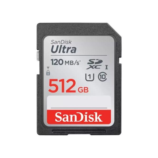 SanDiskSpeicherkarteSDXC Ultra 512GB (00215418)Speicherkarten-Typ: SDXC-CardSpeicherkapazität: 512 GBGeschwindigkeit: UHS Class 1 (U1)Lesegeschwindigkeit: bis 150 MB/sgeschützt gegen: Wasser