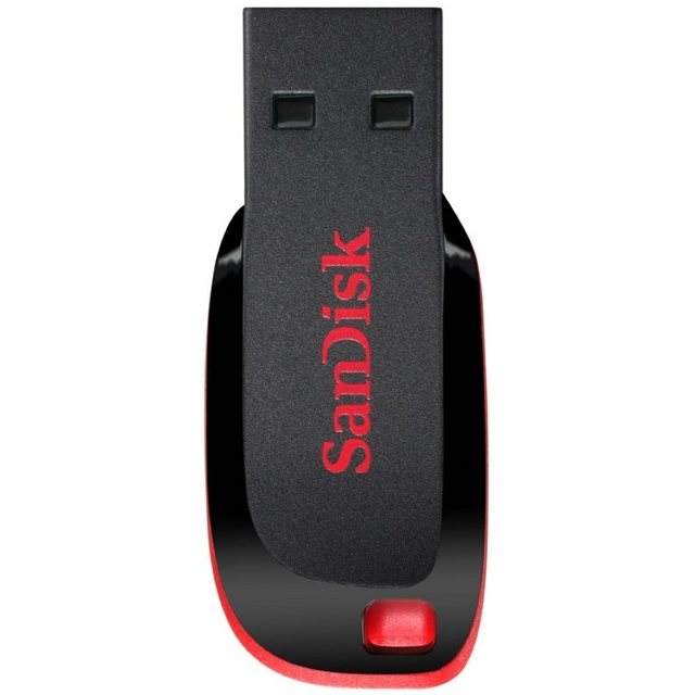 Sandisk Cruzer Blade – 128 GB – Speicherstick – schwarz/rot USB-Flash-Laufwerk