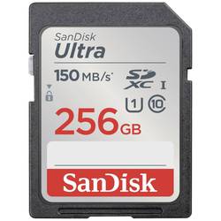 SanDisk SDXC Ultra 256GB (Class 10/UHS-I/150MB/s) SDXC-Karte 256 GB UHS-Class 1 Wasserdicht, stoßsicher