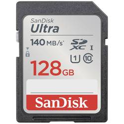 SanDisk SDXC Ultra 128GB (Class 10/UHS-I/140MB/s) SDHC-Karte 128 GB UHS-Class 1 Wasserdicht, stoßsicher