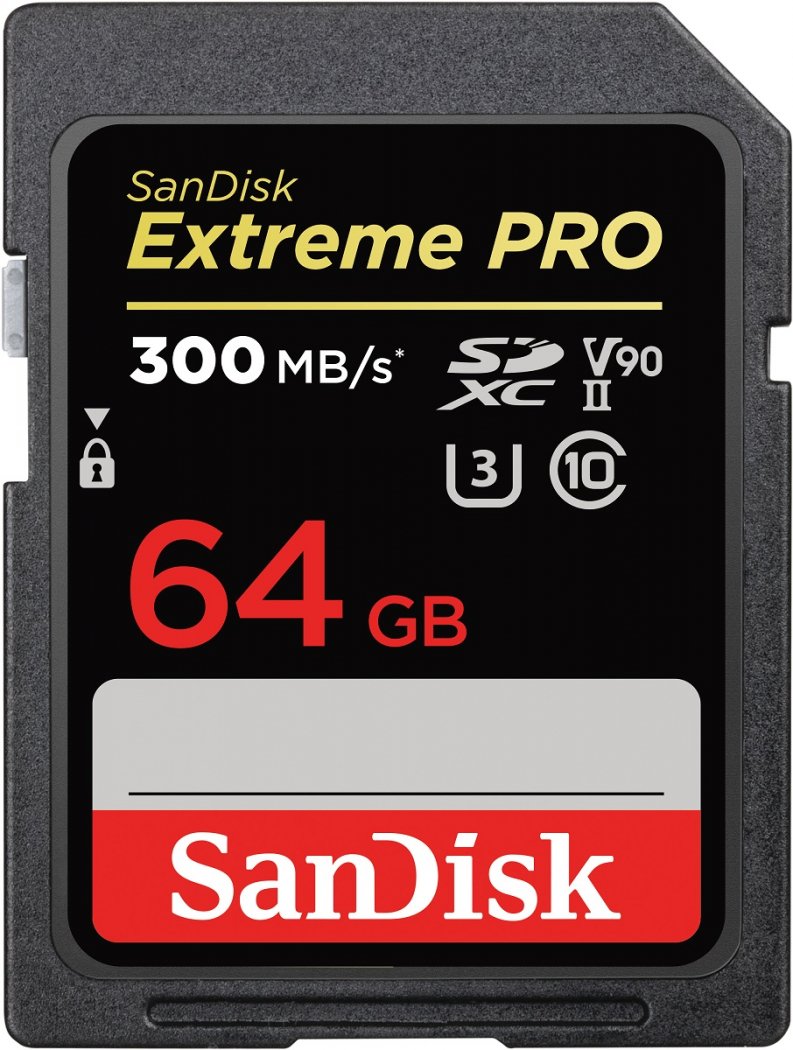 SanDisk SDXC Extreme Pro 64GB 300MB/s V90 UHS II