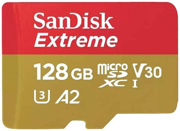 Diese SanDisk Extreme microSDXC-Karte bietet hohe Übertragungsgeschwindigkeiten