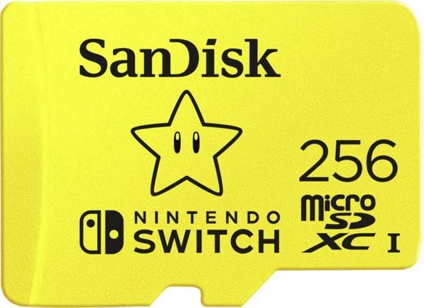 PEICHERKARTE FÜR DIE NINTENDO SWITCH™ Die offiziell lizenzierte SanDisk microSDXC-Karte für die Nintendo Switch ist ein zuverlässiger