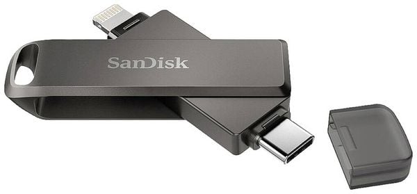 SanDisk iXpand® Luxe USB-Stick 128 GB Schwarz SDIX70N-128G-GN6NE Apple Lightning, USB-C® USB 3.1 (Gen 1)