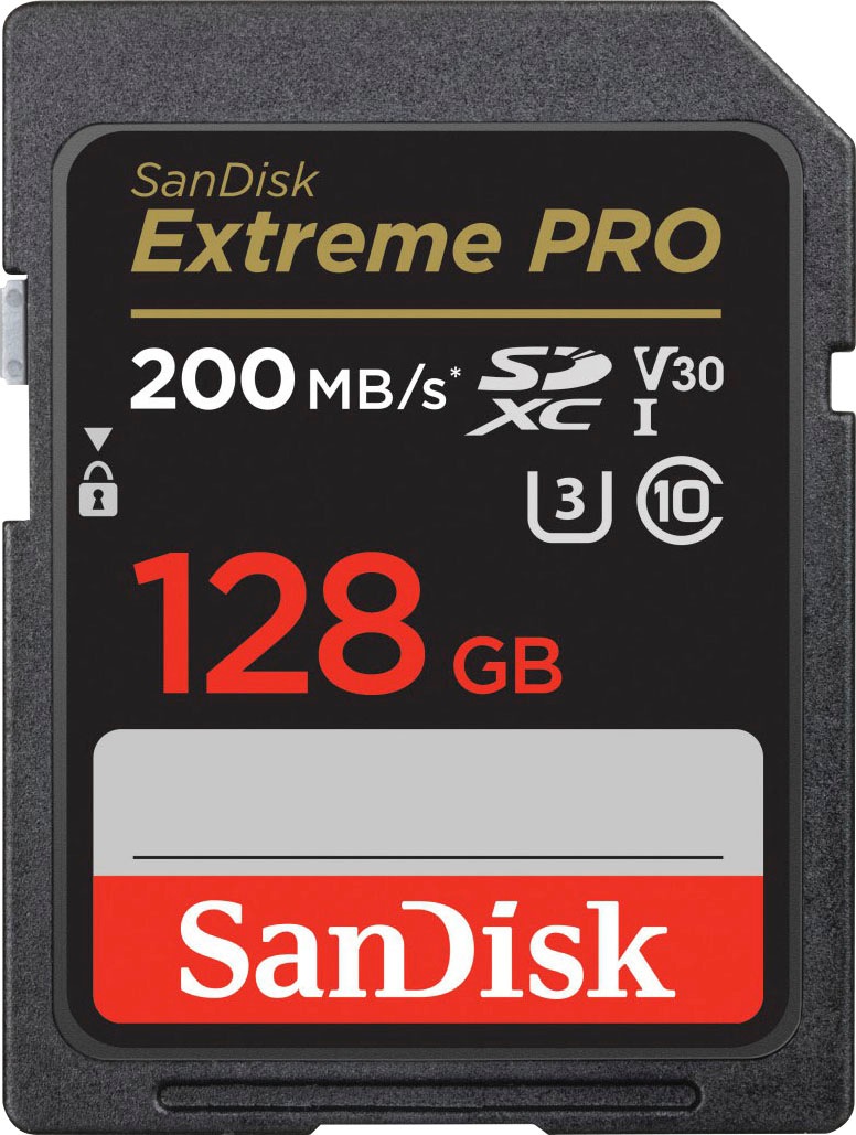 Sandisk Speicherkarte »Extreme PRO SDXC™-UHS-I-Karte«, (Video Speed Class 30 (V30)/UHS Speed Class 3 (U3) 200 MB/s Lesegeschwindigkeit)