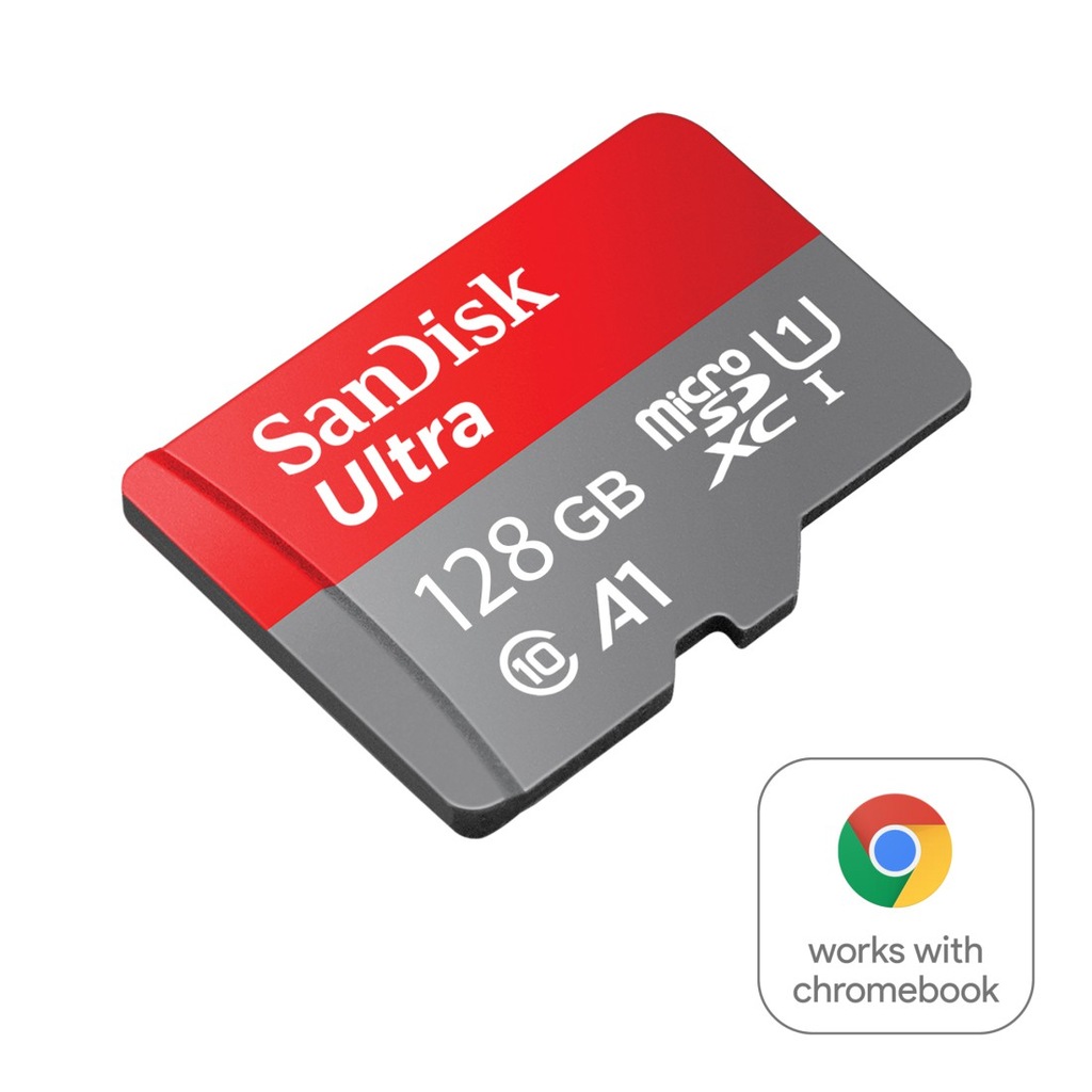 Sandisk Speicherkarte »microSDXC Ultra, + SD-Adapter für Chromebooks«, (Class 10 140 MB/s Lesegeschwindigkeit)