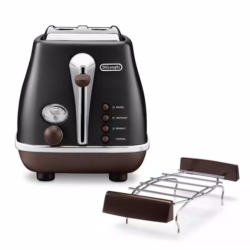 DeLonghi CTOV 2103.BK Icona Vintage Toaster schwarz