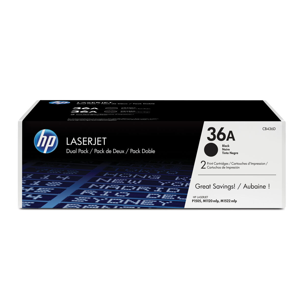 Original Toner HP CB436AD Schwarz