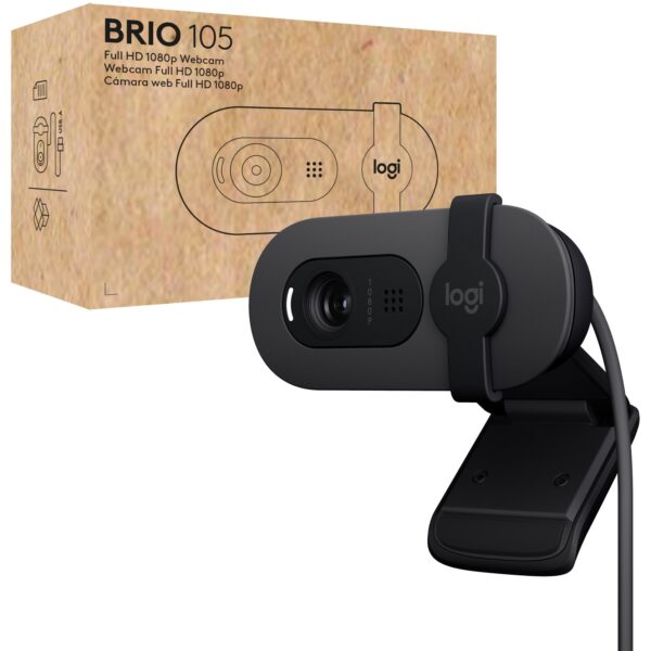 LeistungenMegapixel (ca.): 2 MPKamera HD Typ: Full HDVerpackungsdatenAnzahl: 1LieferumfangEigenschaft: Benutzerhandbuch - Eingabe / Ausgabe Webcams  - Logitech Brio 105 webcam