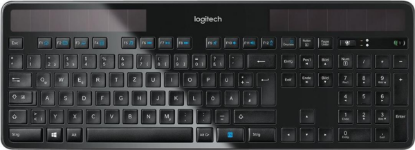 Kurzinfo: Logitech Wireless Solar Keyboard K750 - Tastatur - drahtlos - 2.4 GHz - kabelloser Empfänger (USB) - Deutsch Gruppe Tastaturen Hersteller Logitech Hersteller Art. Nr. 920-002916 EAN/UPC 5099206025578 Produktbeschreibung: Logitech Wireless Solar Keyboard K750 - Tastatur Gerätetyp Tastatur Lokalisierung Deutsch Anschlusstechnik Drahtlos - 2.4 GHz Kabelloser Empfänger Kabelloser Empfänger (USB) Erforderliches Betriebssystem Microsoft Windows Vista / XP / 7 Ausführliche Details Allgemein Gerätetyp Tastatur Kabelloser Empfänger Kabelloser Empfänger (USB) Formfaktor Extern Lokalisierung Deutsch Eingabegerät Anschlusstechnik Drahtlos Schnittstelle 2.4 GHz Erweiterung / Konnektivität Verbindungen 1 x USB - USB Typ A