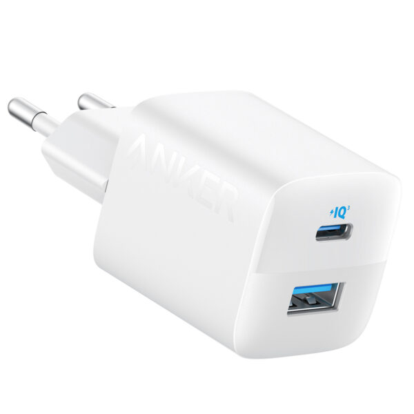 Erlebe eine noch nie dagewesene Ladegeschwindigkeit mit dem Anker 323 Charger (33W) - dem ultrakompakten 2-Port-Ladekabel